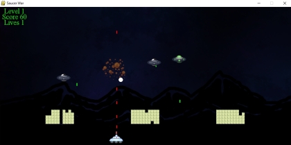 Screenshot of Saucer War game