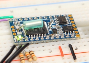 Close up of BX-24 microcontroller